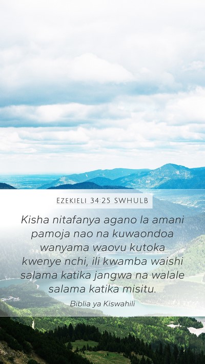Ezekieli 34:25 SWHULB Bible Verse Image