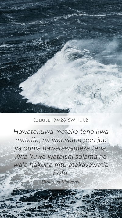 Ezekieli 34:28 SWHULB Bible Verse Image