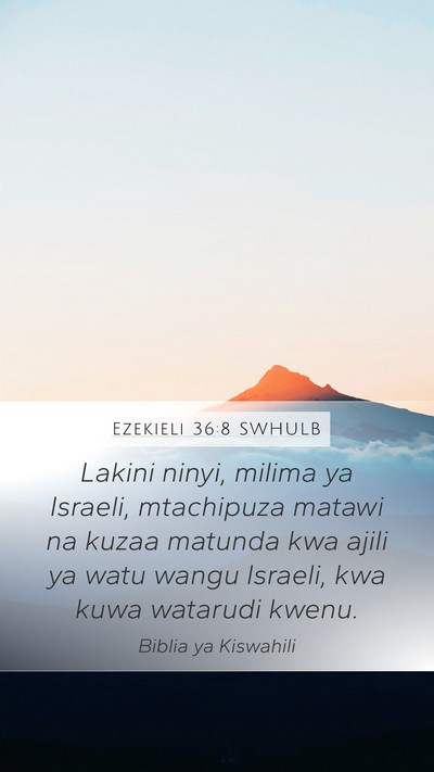 Ezekieli 36:8 SWHULB Bible Verse Image