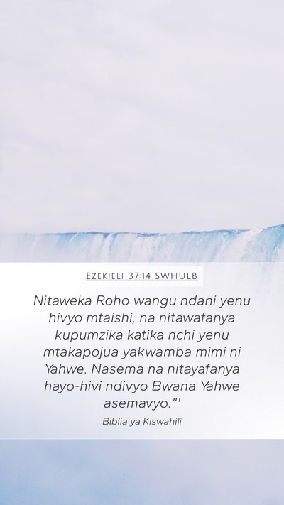 Ezekieli 37:14 SWHULB Bible Verse Image
