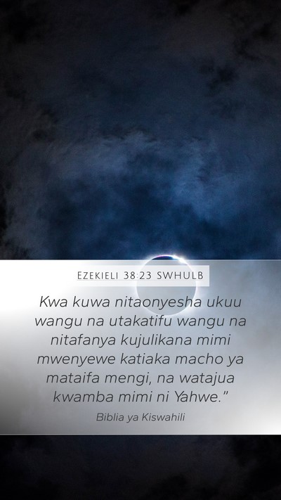 Ezekieli 38:23 SWHULB Bible Verse Image