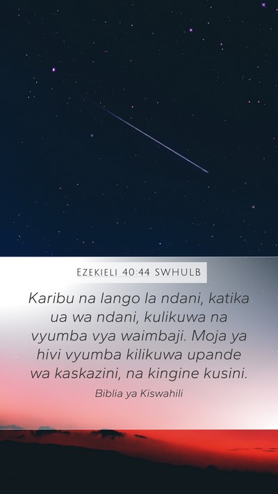 Ezekieli 40:44 SWHULB Bible Verse Image