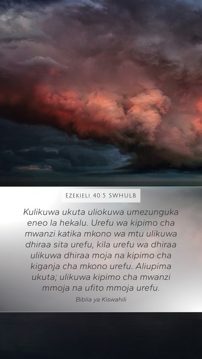 Ezekieli 40:5 SWHULB Bible Verse Image