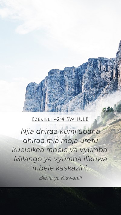 Ezekieli 42:4 SWHULB Bible Verse Image