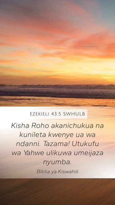 Ezekieli 43:5 SWHULB Bible Verse Image
