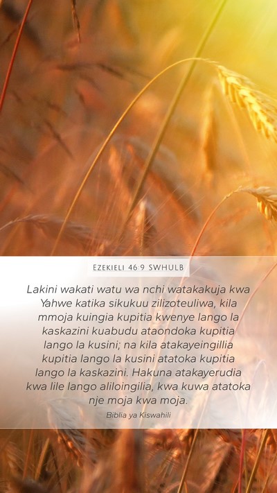 Ezekieli 46:9 SWHULB Bible Verse Image