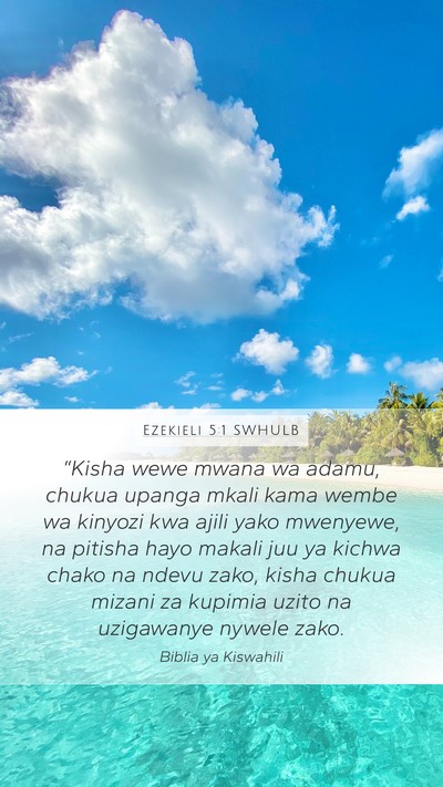 Ezekieli 5:1 SWHULB Bible Verse Image