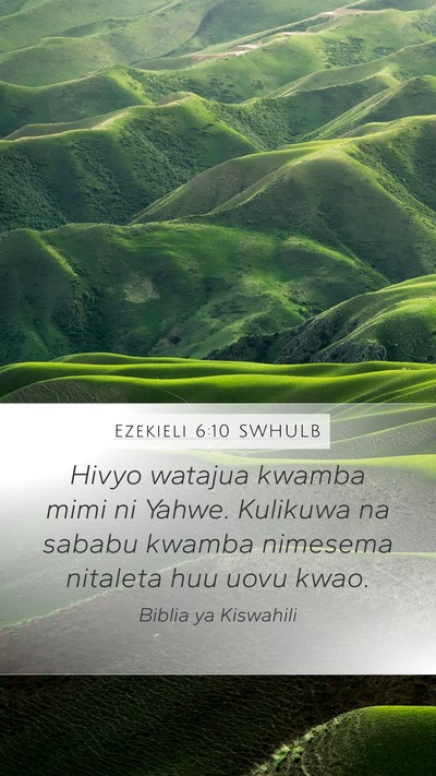 Ezekieli 6:10 SWHULB Bible Verse Image