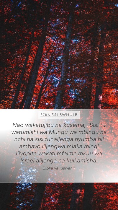 Ezra 5:11 SWHULB Bible Verse Image