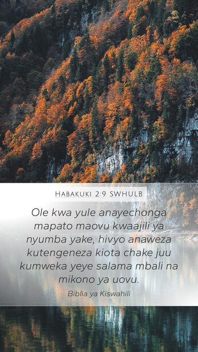 Habakuki 2:9 SWHULB Bible Verse Image