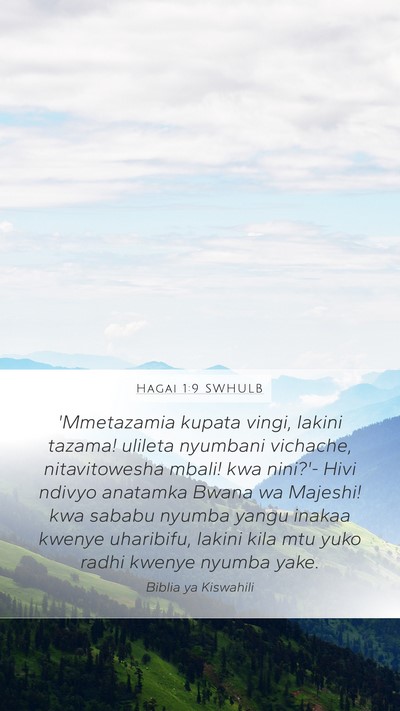 Hagai 1:9 SWHULB Bible Verse Image