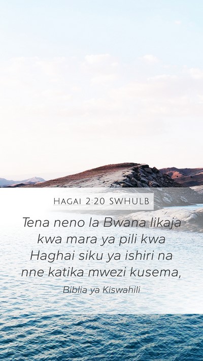 Hagai 2:20 SWHULB Bible Verse Image