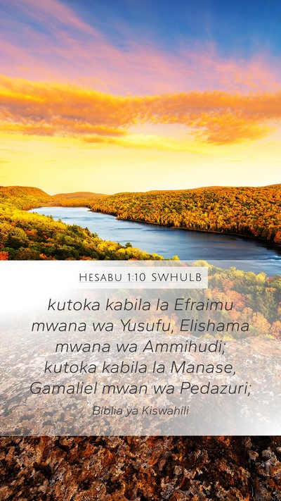 Hesabu 1:10 SWHULB Bible Verse Image