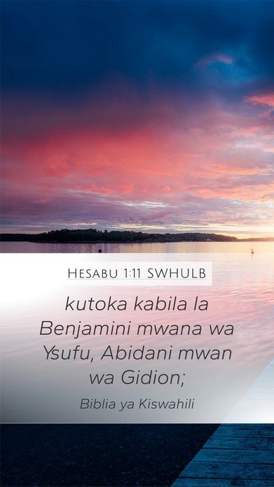 Hesabu 1:11 SWHULB Bible Verse Image