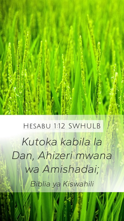 Hesabu 1:12 SWHULB Bible Verse Image