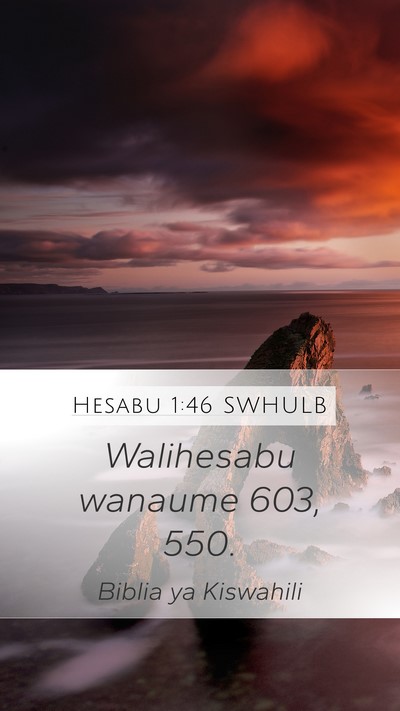 Hesabu 1:46 SWHULB Bible Verse Image