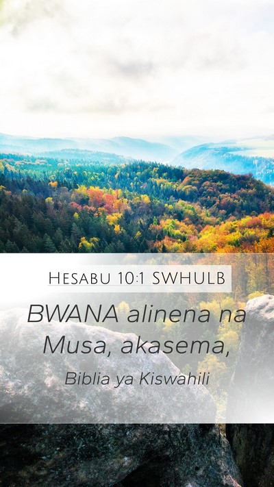 Hesabu 10:1 SWHULB Bible Verse Image