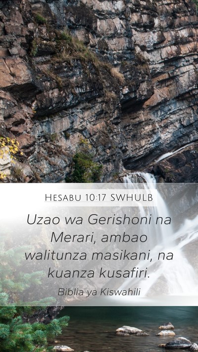 Hesabu 10:17 SWHULB Bible Verse Image