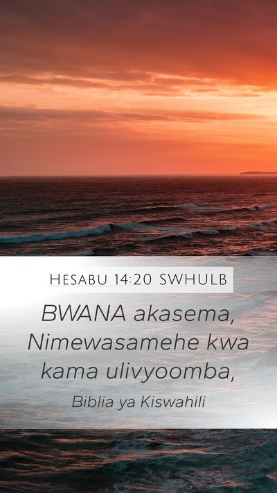 Hesabu 14:20 SWHULB Bible Verse Image