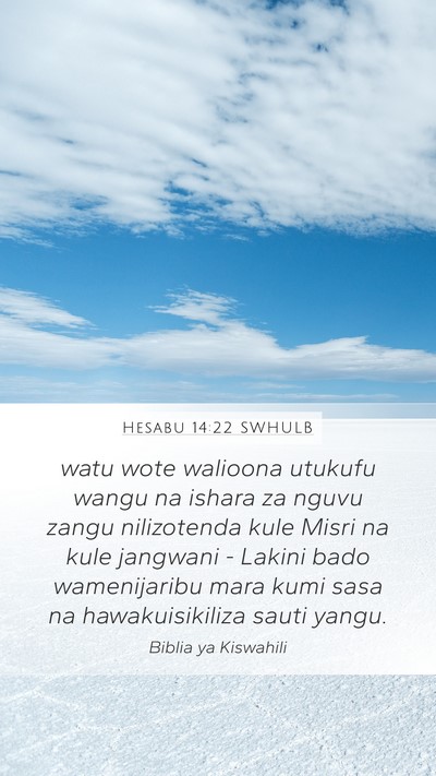 Hesabu 14:22 SWHULB Bible Verse Image
