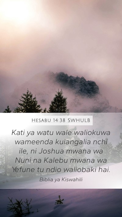 Hesabu 14:38 SWHULB Bible Verse Image