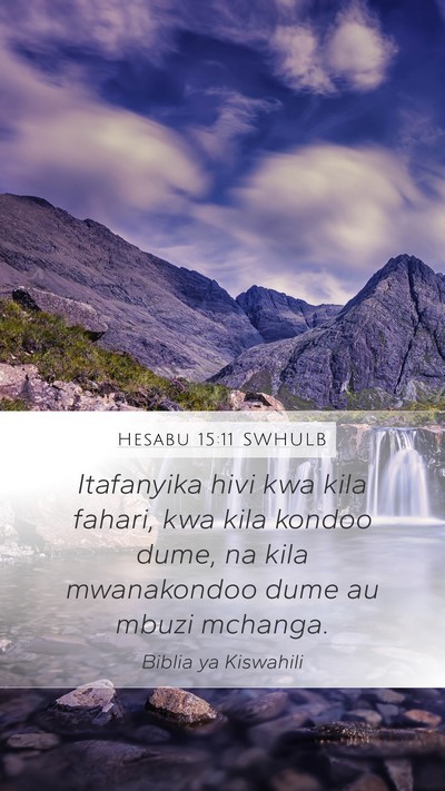 Hesabu 15:11 SWHULB Bible Verse Image
