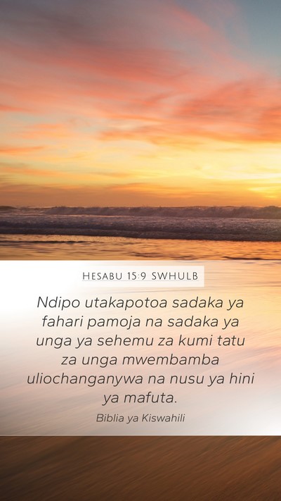 Hesabu 15:9 SWHULB Bible Verse Image
