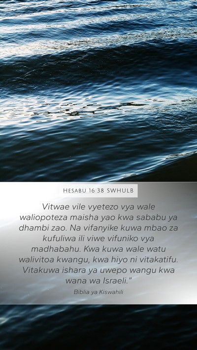 Hesabu 16:38 SWHULB Bible Verse Image