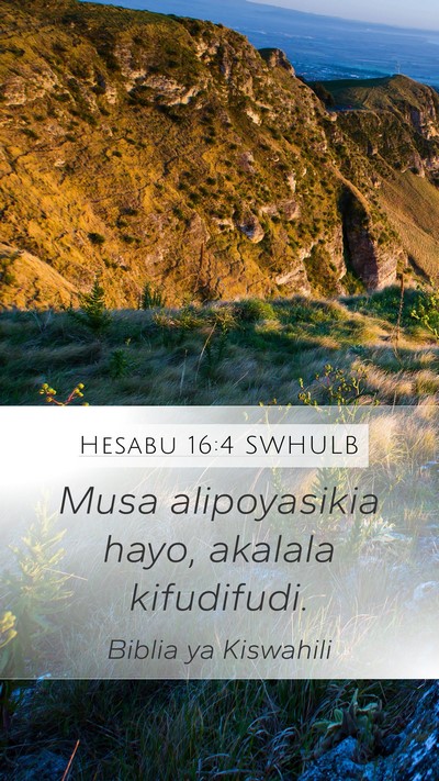 Hesabu 16:4 SWHULB Bible Verse Image