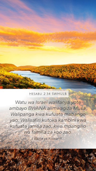 Hesabu 2:34 SWHULB Bible Verse Image