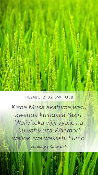 Hesabu 21:32 SWHULB Bible Verse Image