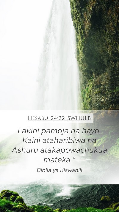 Hesabu 24:22 SWHULB Bible Verse Image