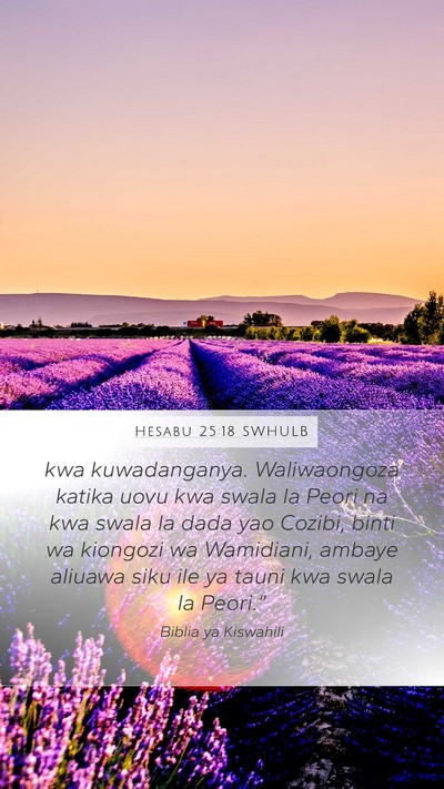 Hesabu 25:18 SWHULB Bible Verse Image