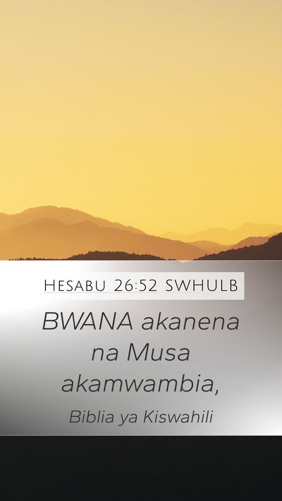Hesabu 26:52 SWHULB Bible Verse Image