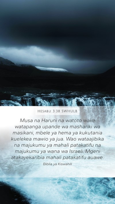 Hesabu 3:38 SWHULB Bible Verse Image