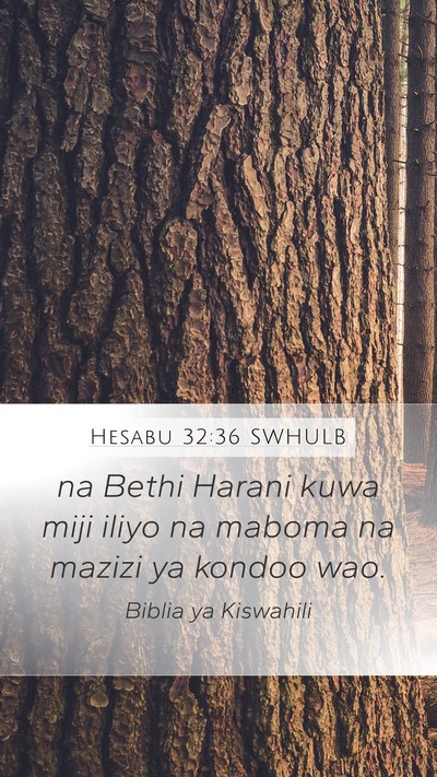 Hesabu 32:36 SWHULB Bible Verse Image