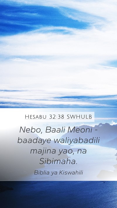 Hesabu 32:38 SWHULB Bible Verse Image