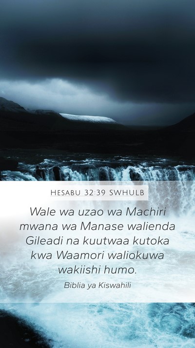 Hesabu 32:39 SWHULB Bible Verse Image