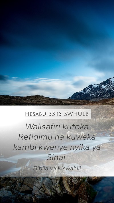Hesabu 33:15 SWHULB Bible Verse Image
