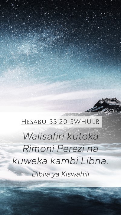 Hesabu 33:20 SWHULB Bible Verse Image