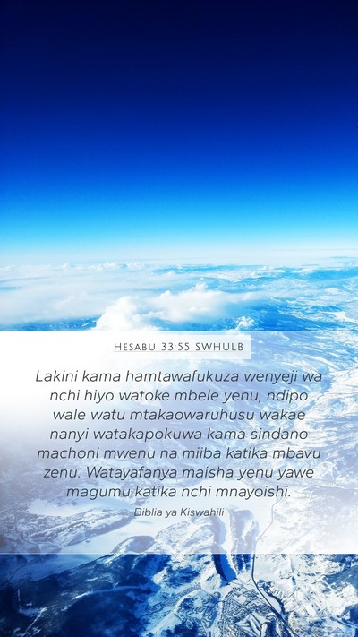 Hesabu 33:55 SWHULB Bible Verse Image