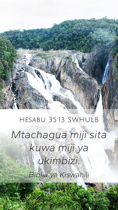 Hesabu 35:13 SWHULB Bible Verse Image