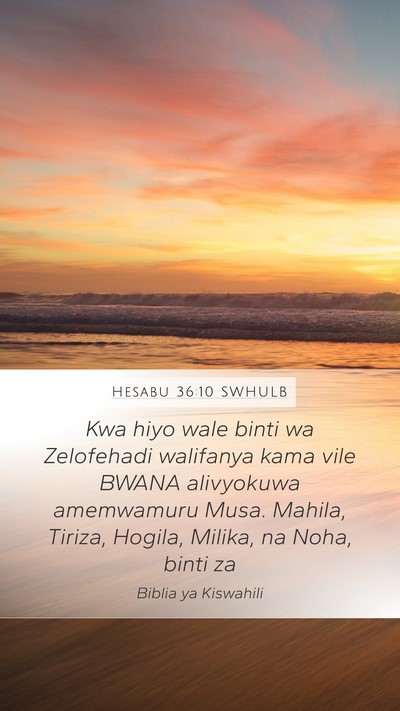 Hesabu 36:10 SWHULB Bible Verse Image