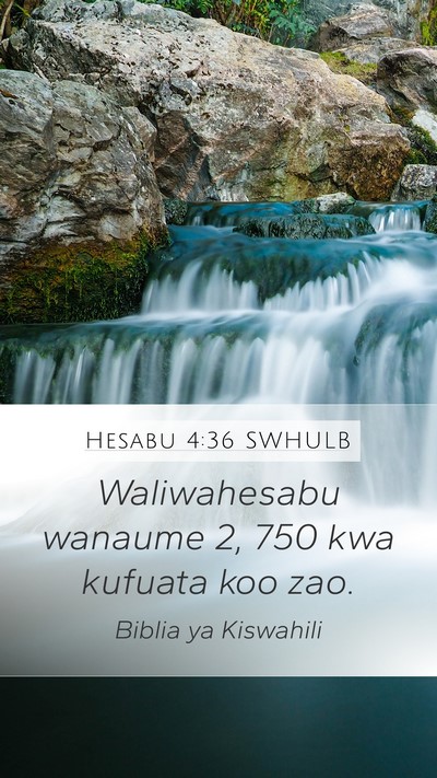 Hesabu 4:36 SWHULB Mobile Phone Wallpaper - Waliwahesabu wanaume 2, 750 kwa kufuata koo - Mobile Bible Verse Wallpaper