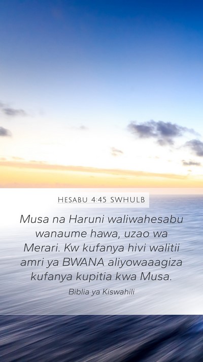 Hesabu 4:45 SWHULB Bible Verse Image