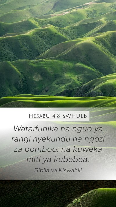 Hesabu 4:8 SWHULB Mobile Phone Wallpaper - Wataifunika na nguo ya rangi nyekundu na ngozi za - Mobile Bible Verse Wallpaper
