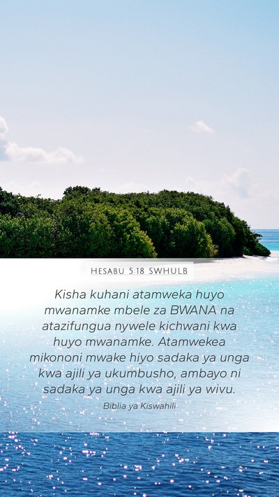 Hesabu 5:18 SWHULB Bible Verse Image