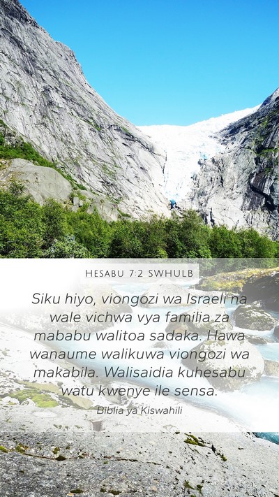Hesabu 7:2 SWHULB Bible Verse Image