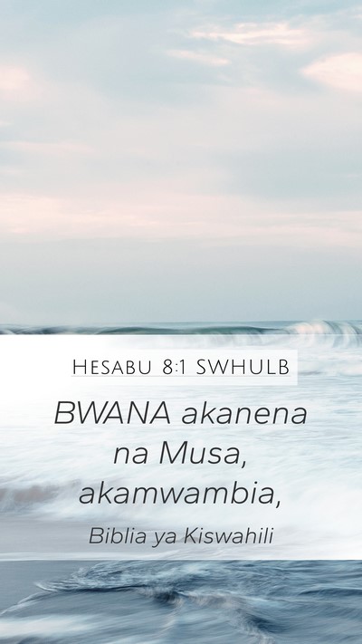 Hesabu 8:1 SWHULB Bible Verse Image