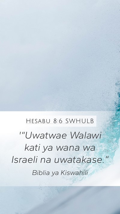 Hesabu 8:6 SWHULB Bible Verse Image